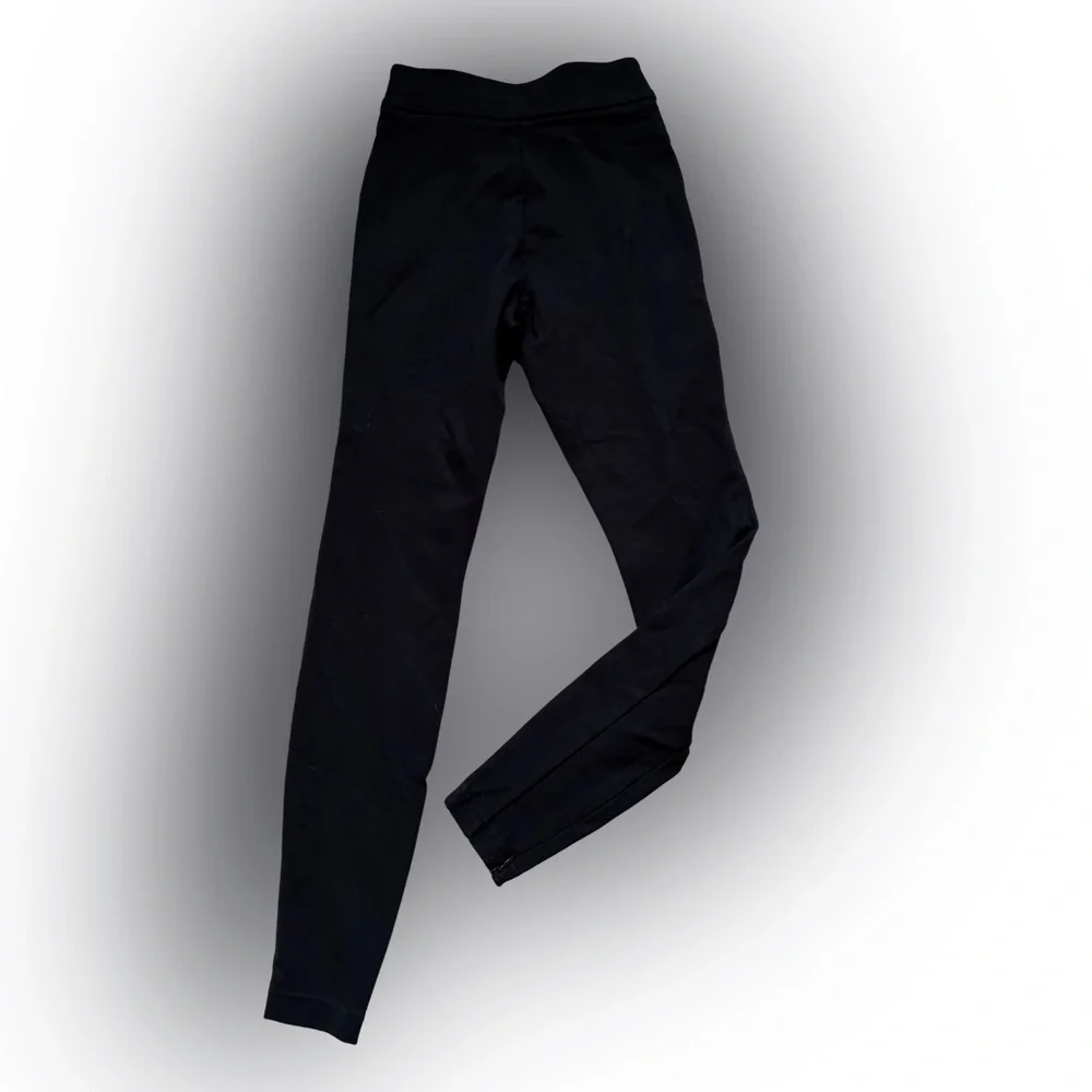 a new day Thick Black Leggings w/ Front Pleating and Ankle Zippers NWOT Size XS - Picture 2 of 6